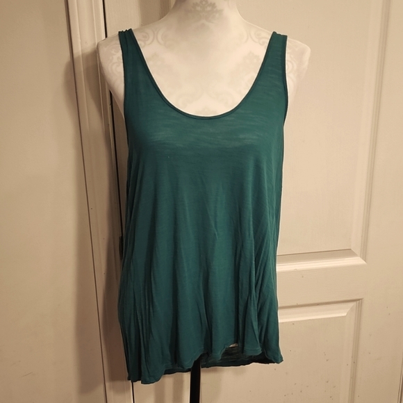 VINTAGE American Eagle Sheer High Low Drop Back Tank - Picture 1 of 7